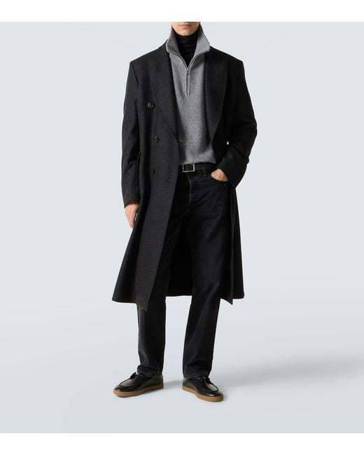 Christian Louboutin Black Chambeliboat Leather Slip-On Shoes for men