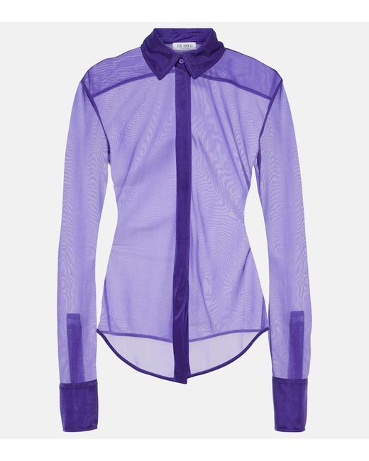 The Attico Purple Knitted Shirt