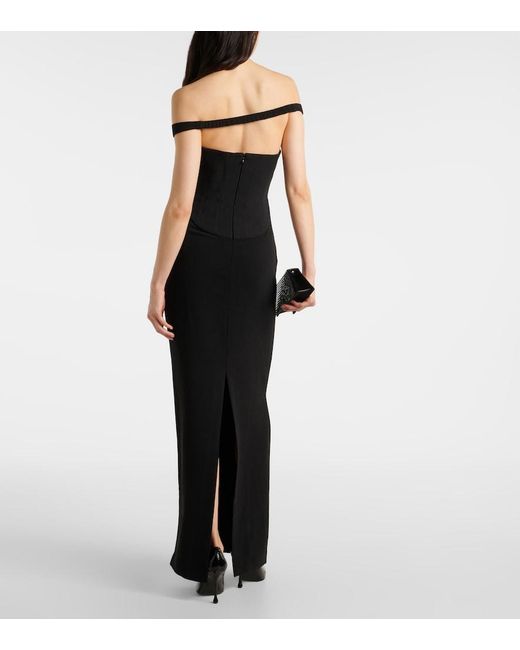 Solace London Black Long Serina Dress
