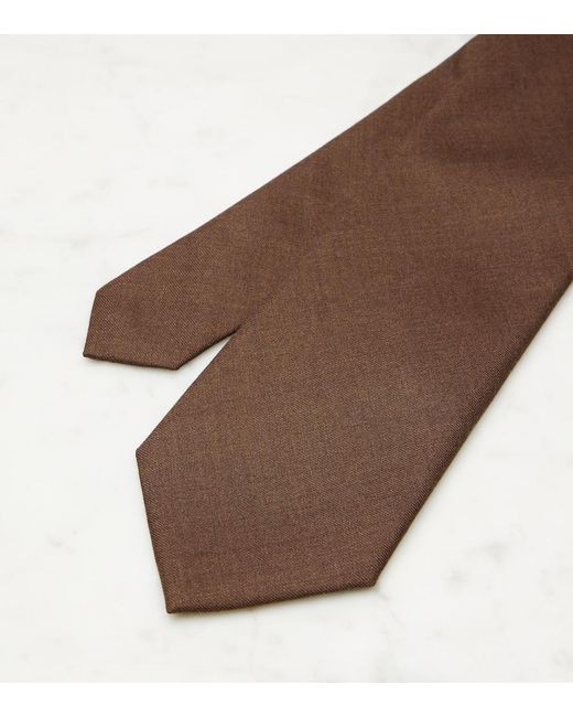 Loro Piana Brown Virgin Wool Tie