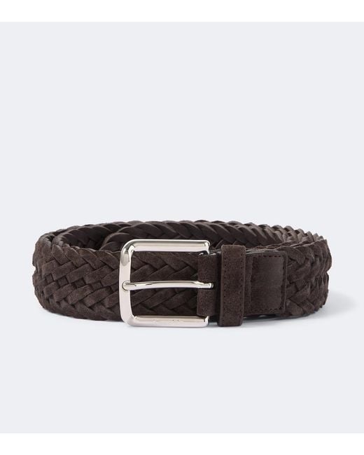 Church's Brown Castoro Braided Suede Belt for men