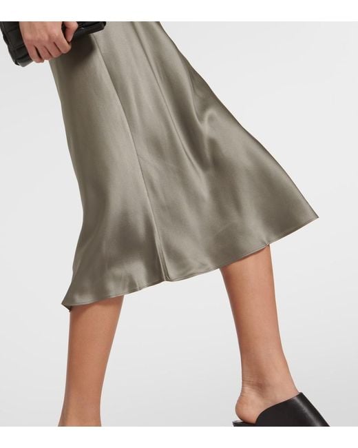 Nili Lotan Green Eglantine Halterneck Silk Midi Dress