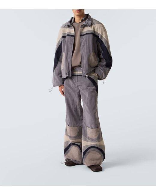 ERL Gray Technical Flared Pants for men
