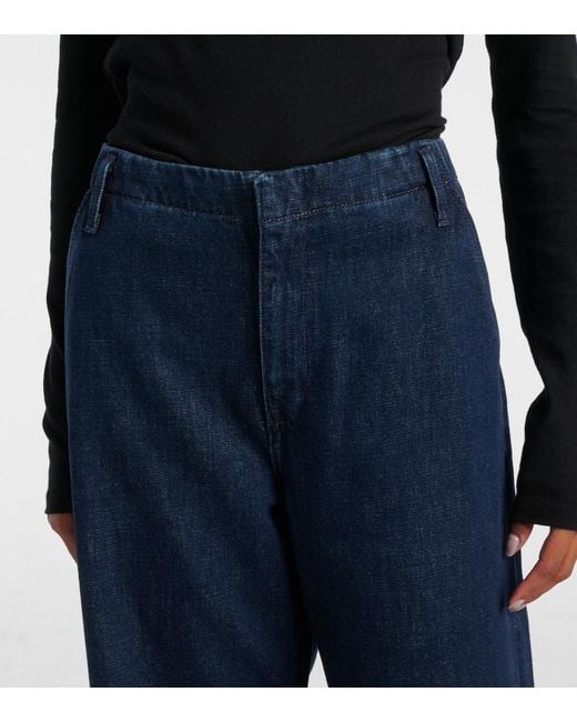 Re/done Blue Triuser High-Rise Wide-Leg Jeans