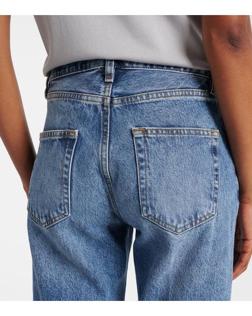 FRAME Blue The Vertical Straight Jeans
