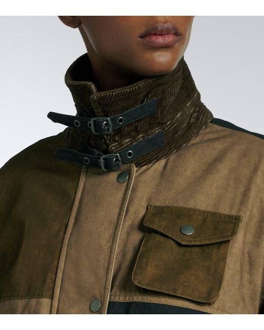 Isabel Marant Brown Risla Patchwork Cotton Jacket