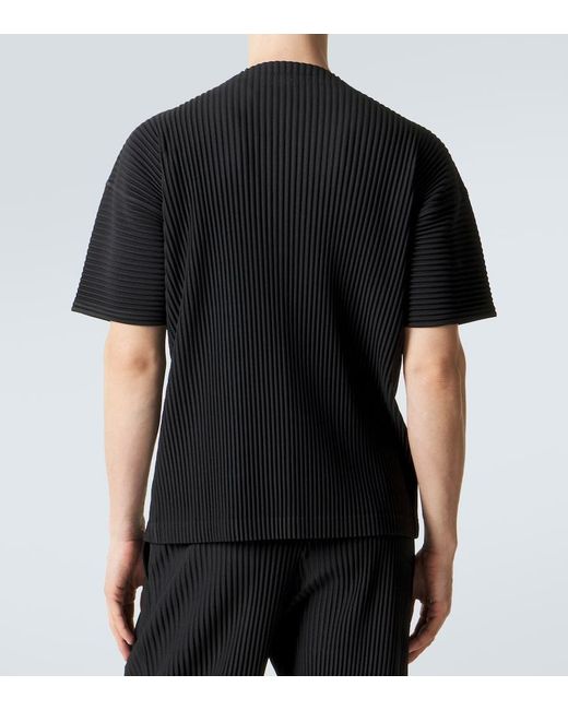 Homme Plissé Issey Miyake Black Monthly Colors: March Pleated T-Shirt for men