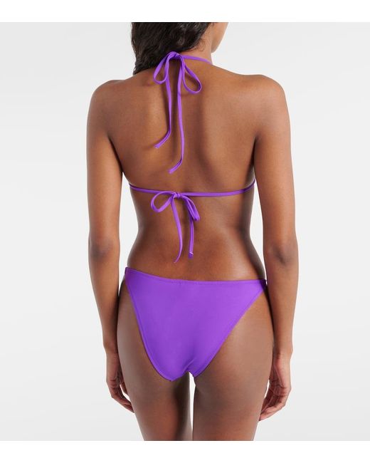 Top de bikini triangular Mykonos Melissa Odabash de color Purple
