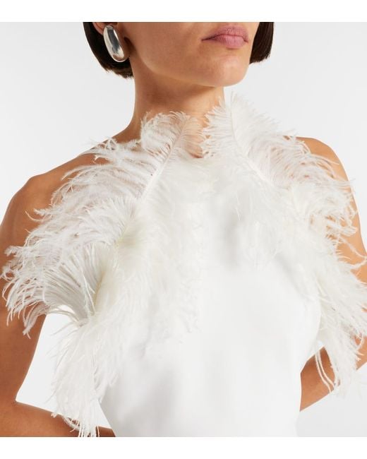 Robe A Plumes The Attico en coloris White