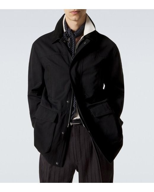 Tom Ford Black Cotton And Silk Twill Field Jacket for men
