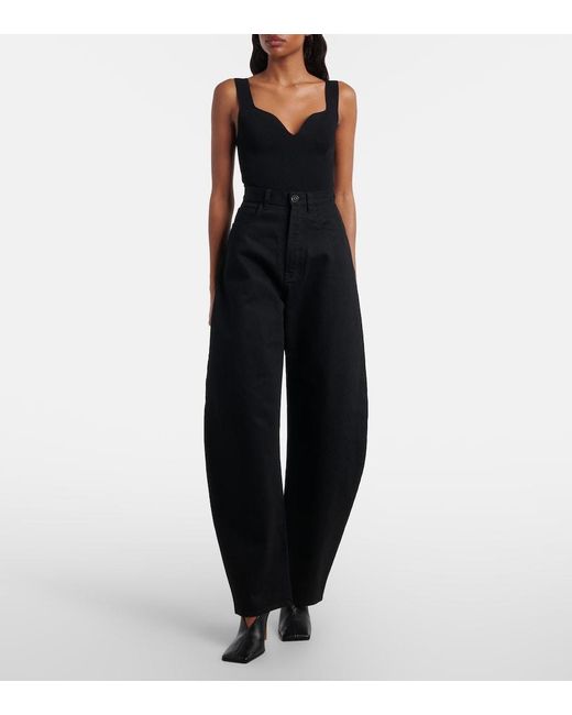 Alaïa Black Barrel-Leg Jeans