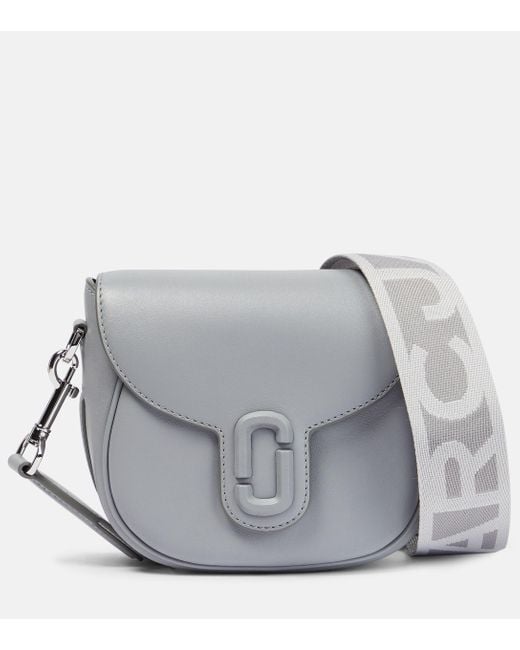 Marc Jacobs Gray The J Marc Small Leather Saddle Bag
