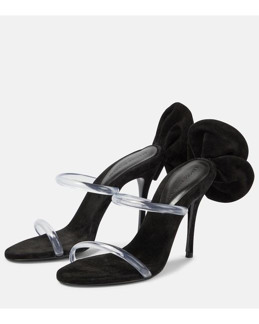 Magda Butrym Black Suede Sandals