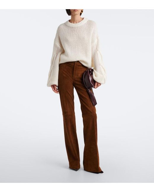 Stouls Brown Lizzy Suede Bootcut Pants