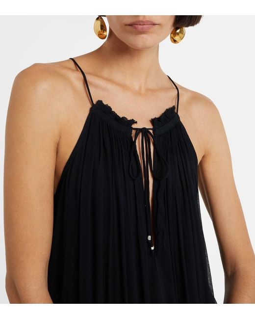 Isabel Marant Black Alita Chiffon Midi Dress