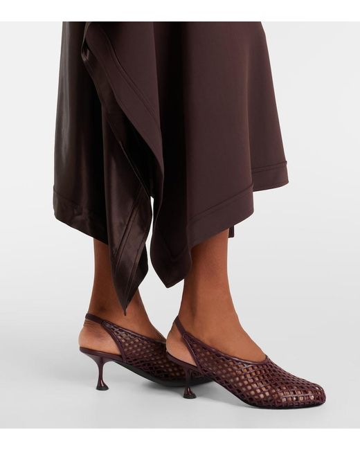 Proenza Schouler Purple Tee 60 Perforated Leather Slingback Pumps