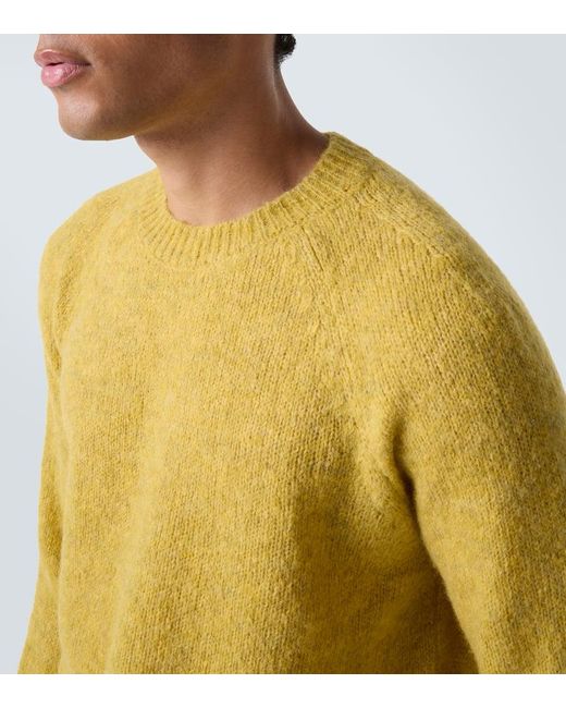 Dries Van Noten Yellow Alpaca And Wool-Blend Sweater for men