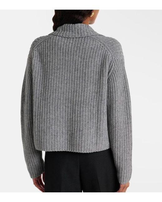 Jardin Des Orangers Gray Cotton And Cashmere Cardigan