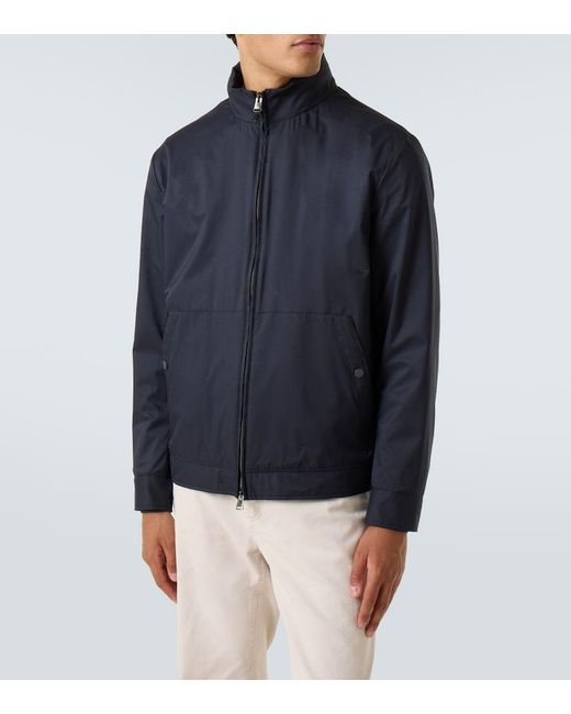 Canali Blue Nuvola Reversible Blouson for men