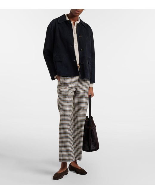 Max Mara Blue Charme Suede Jacket