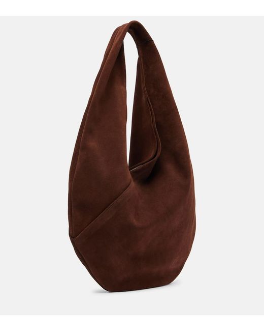 Aesther Ekme Brown Schultertasche Ora Medium Aus Veloursleder