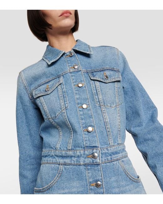 Chloé Blue Maxikleid Aus Denim