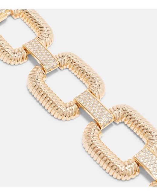 Self-Portrait Metallic Armband Knocker Mit Kristallen