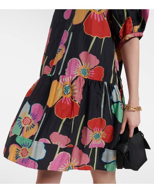 Vestido Corto Rachel Floral Velvet de color Multicolor