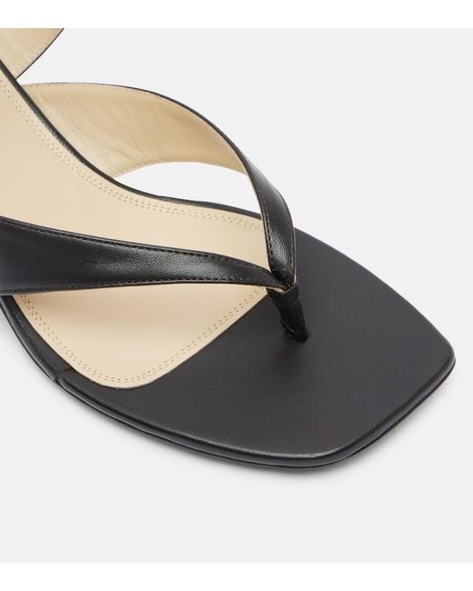 Lemaire Metallic Leather Slingback Thong Sandals