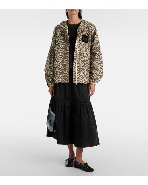 Ganni Yellow Leopard-Print Jacket