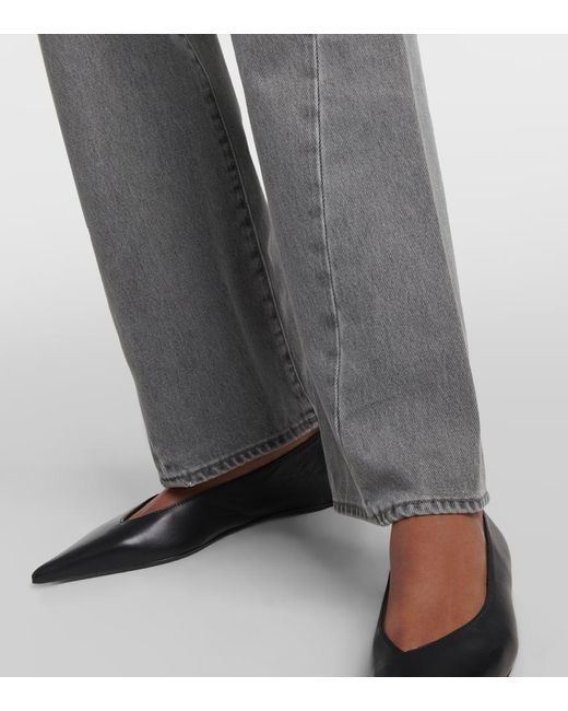 Totême  Gray Straight Jeans Twisted