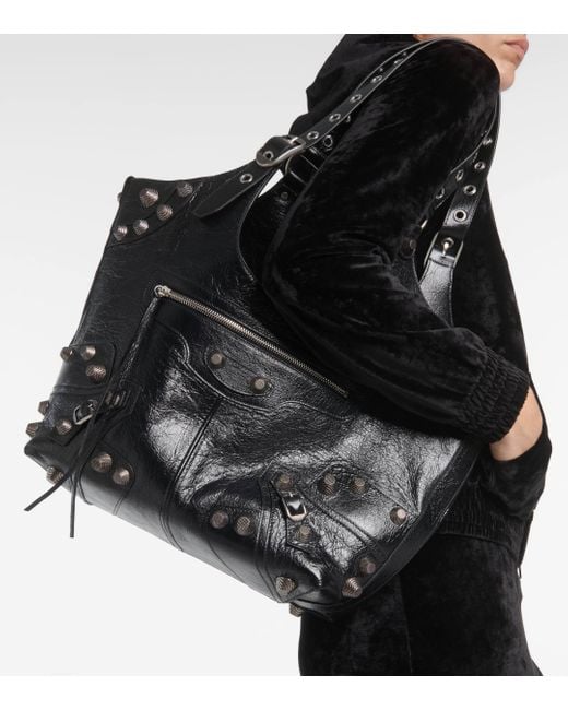 Balenciaga Black Medium Le Cagole Carry All Tote Bag