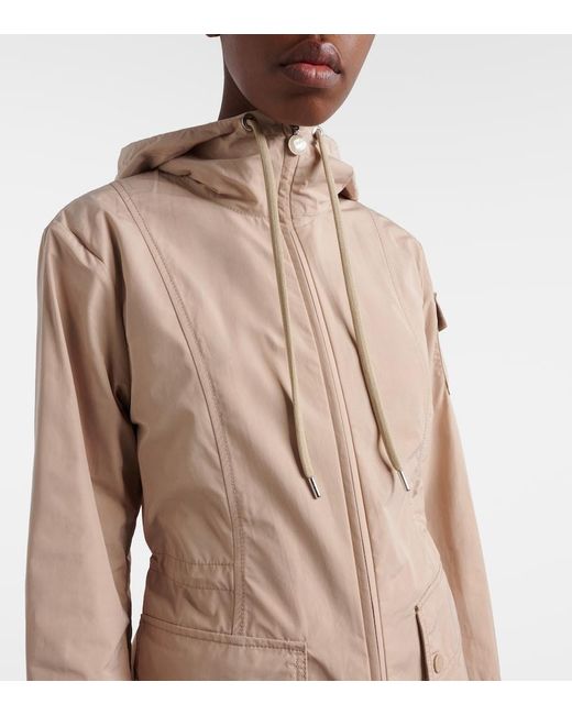 Moncler Natural Leandro Technical Poplin Parka