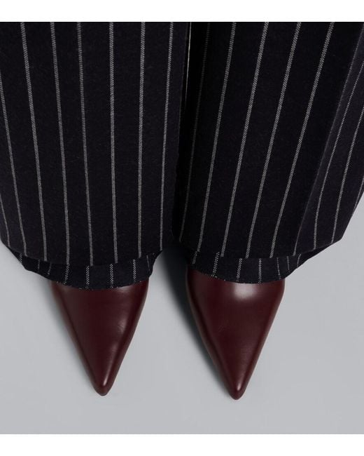 Max Mara Purple Leather Ankle Boots