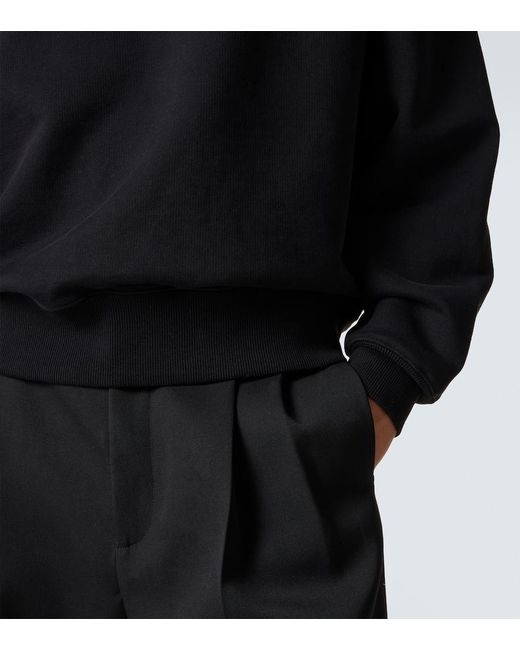 AMI Black Ami De Cour Cotton Jersey Sweatshirt for men