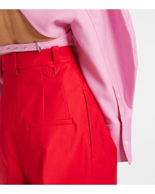 Jacquemus Red Le Pantalon Curzio Trousers