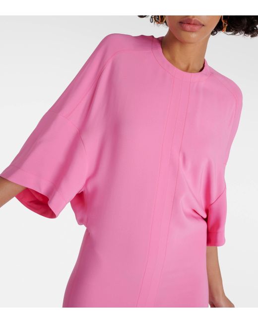 Stella McCartney Pink Gathered Maxi Dress