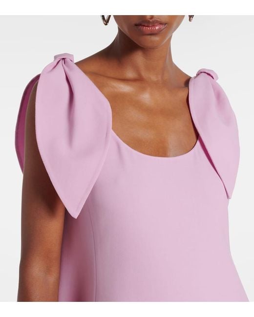 Robe Longue En Laine Melangee Oscar de la Renta en coloris Pink