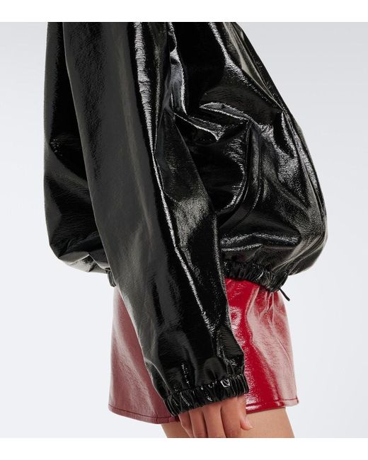 Courreges Black Vinyl Blouson Jacket