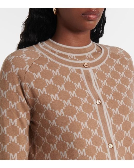 Cardigan Tivoli En Laine Et Cachemire Max Mara en coloris Natural