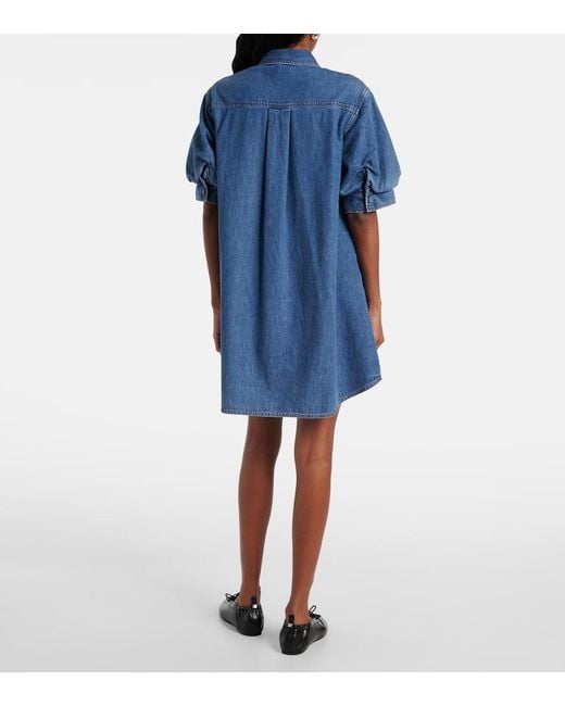 FRAME Blue Play Denim Minidress