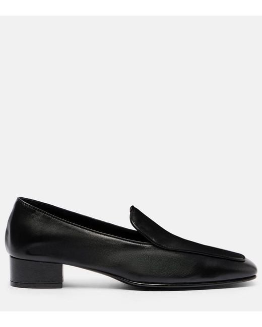 Herbert Levine Black Fair And Square Leather Loafers