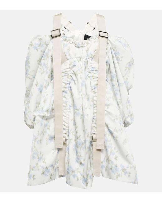 Abito Mini Con Maniche A Sbuffo di Simone Rocha in White