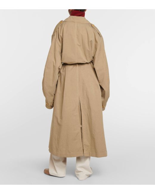 Trench-coat Montrose en coton et lin The Row en coloris Natural
