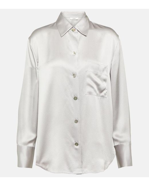 Vince Gray Silk Shirt