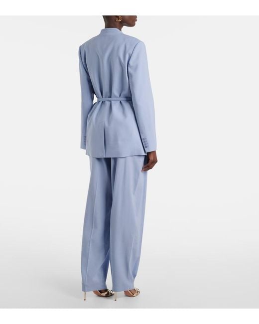 Joseph Blue Victor Wool Crepe Jacket