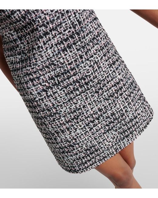 Self-Portrait Black Embellished Boucle Minidress