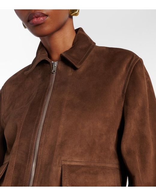 Nour Hammour Brown Vanves Suede Jacket