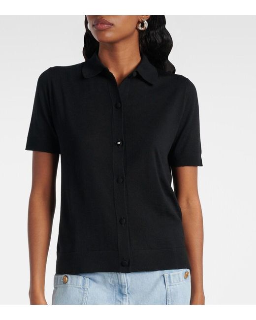 Max Mara Black Romania Virgin Wool Shirt