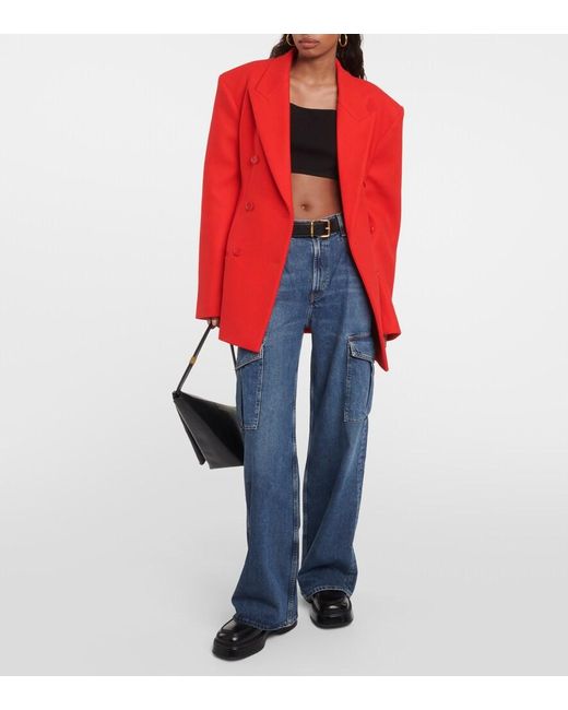 Agolde Blue Minka Denim Cargo Pants